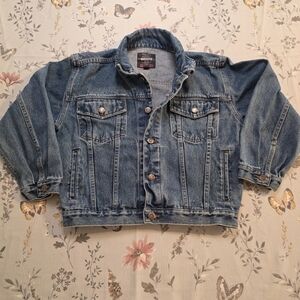 Y2K Bugle Boy Denim Jacket Medium Coastal Cowboy Vintage Wash Trucker